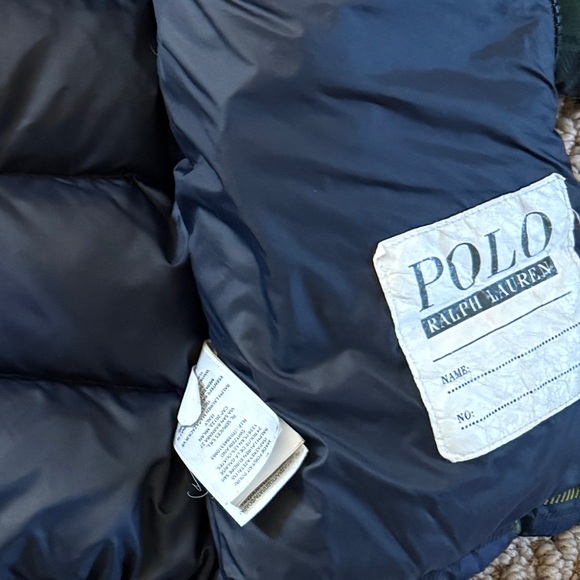 🧸💙Ralph Lauren Polo Bear Polo Tartan Down Jacket size 3T💙🧸 - Picture 5 of 9